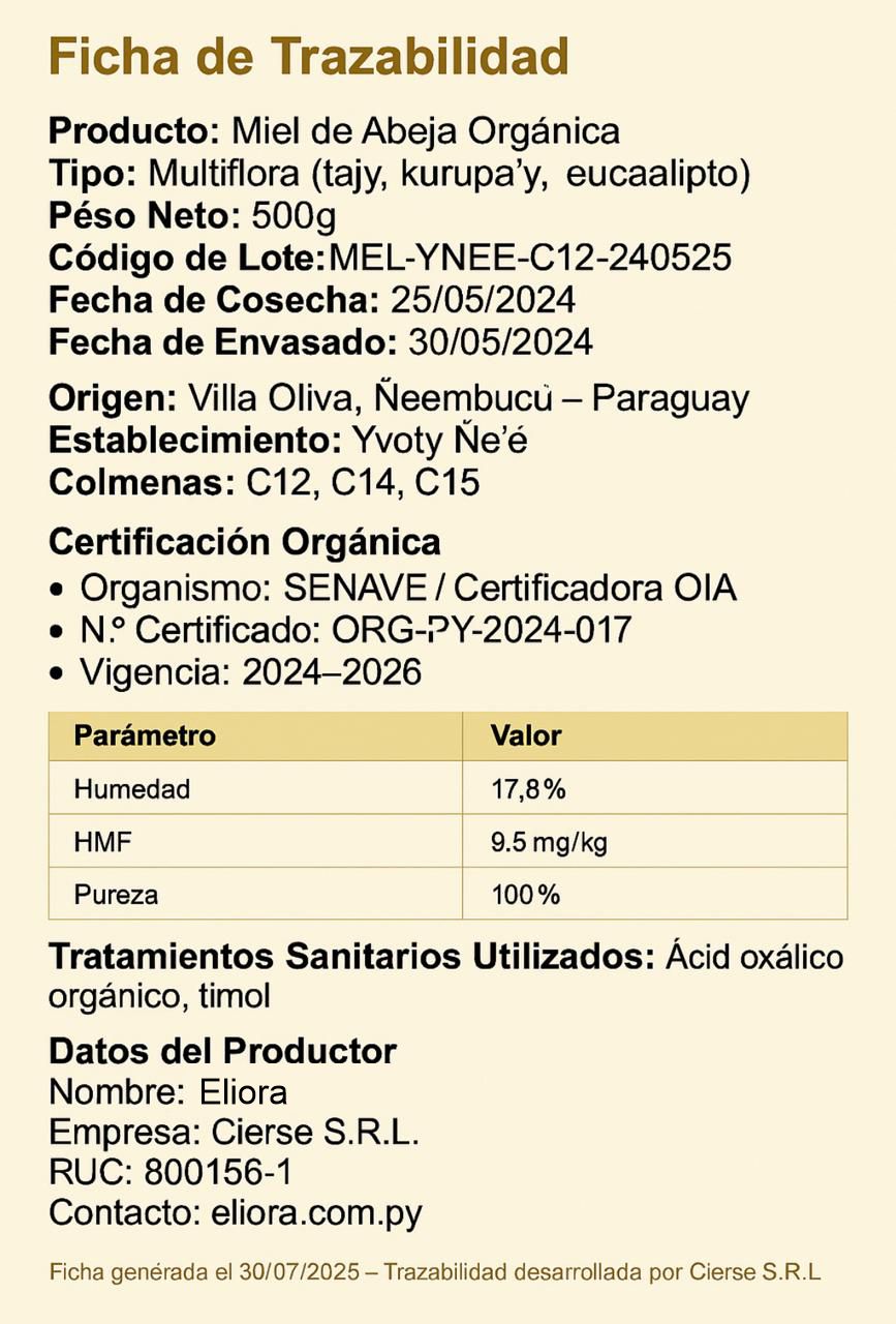 Ficha de trazabilidad